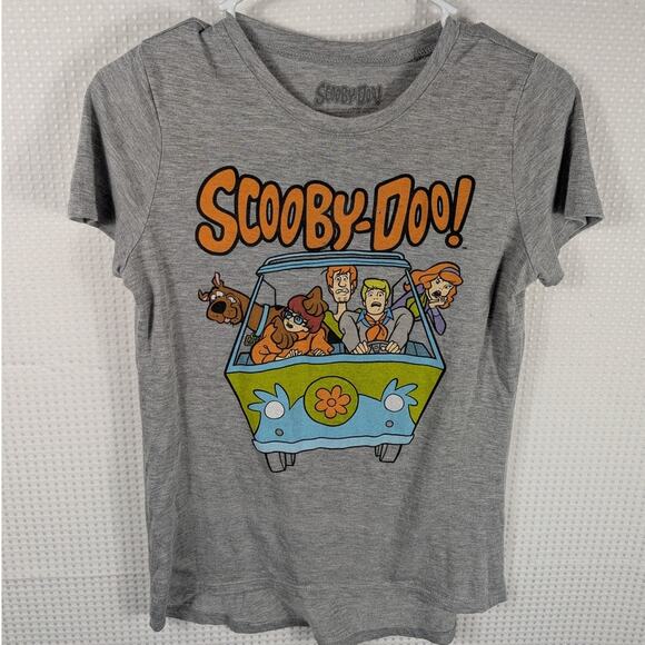 Scooby-Doo Women’s M Graphic T-Shirt Gray Short Sleeve Cartoon Mystery Machine - Picture 1 of 5